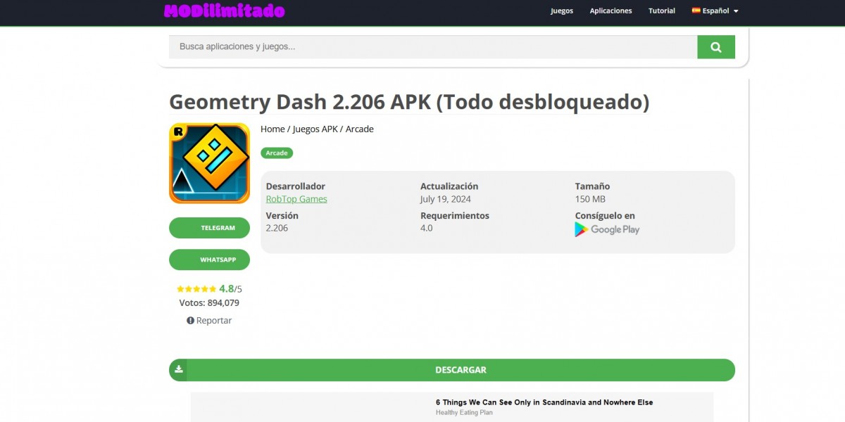 Geometry Dash APK Descagar Gratis Ultima Versison Para Android 2024